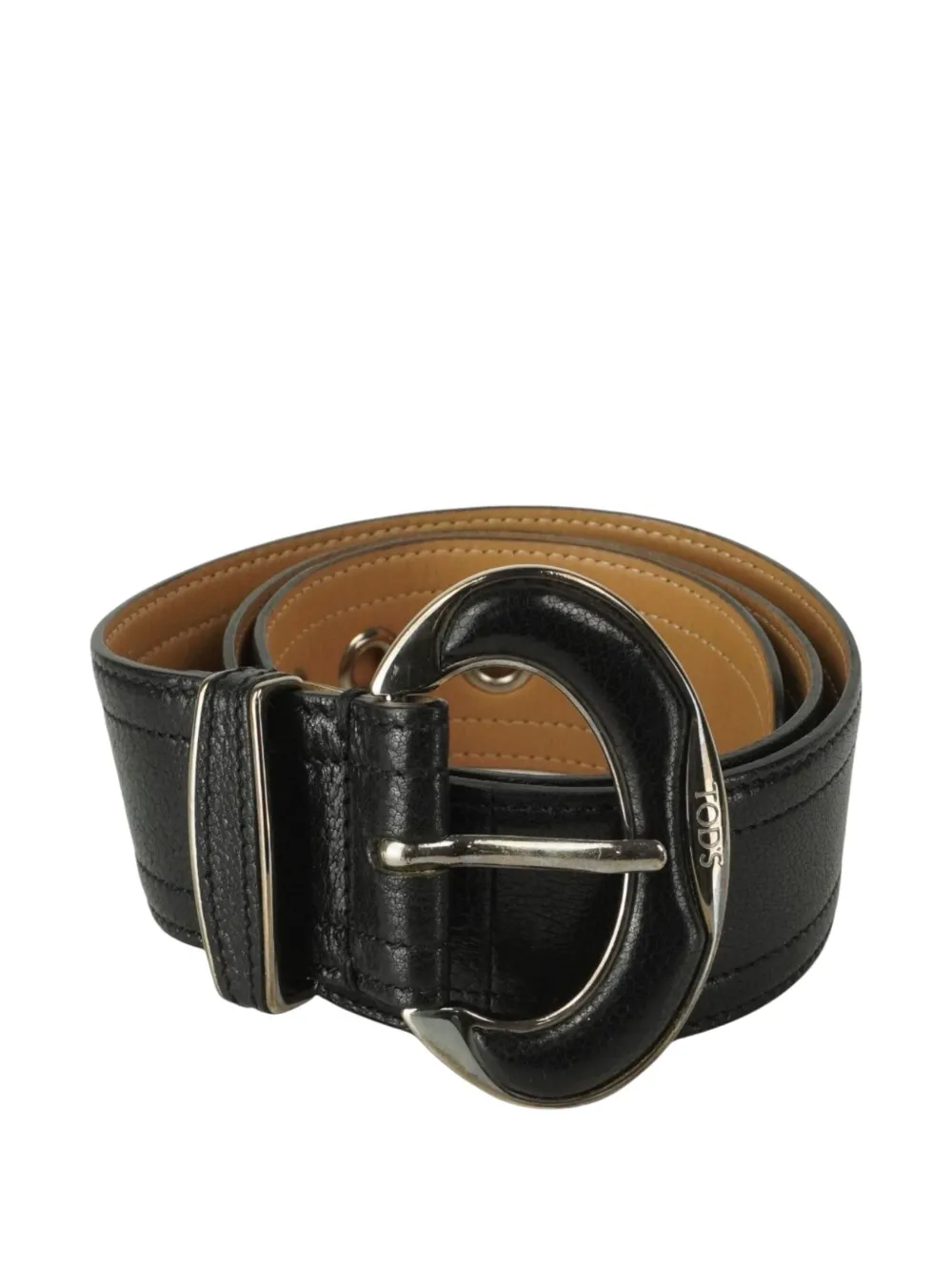 Tod's grommets buckled leather belt - ブラック Tod's grommets buckled leather belt - ブラック