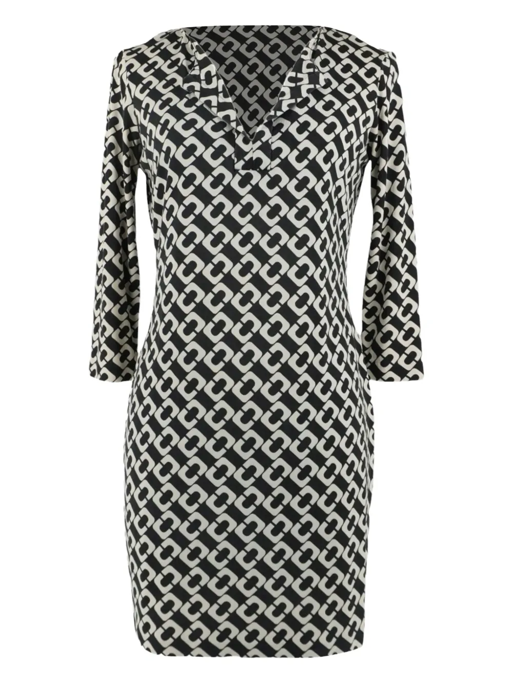 DVF Diane von Furstenberg Minikleid mit geometrischem Print | Schwarz | Image 1