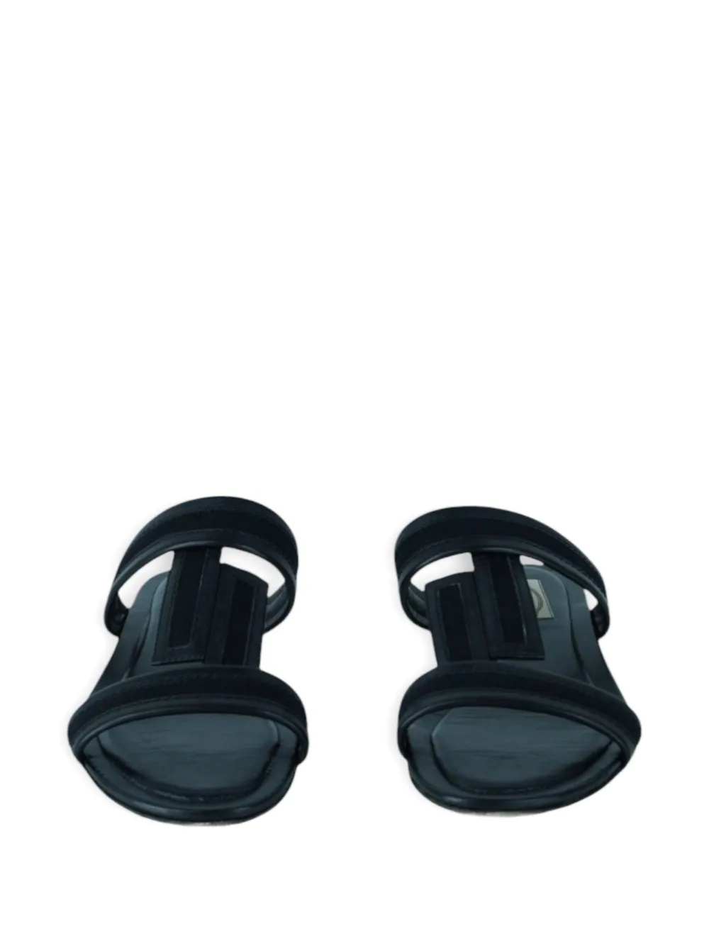 Pre-owned Tod's Cuoio Legg Sandals In Black