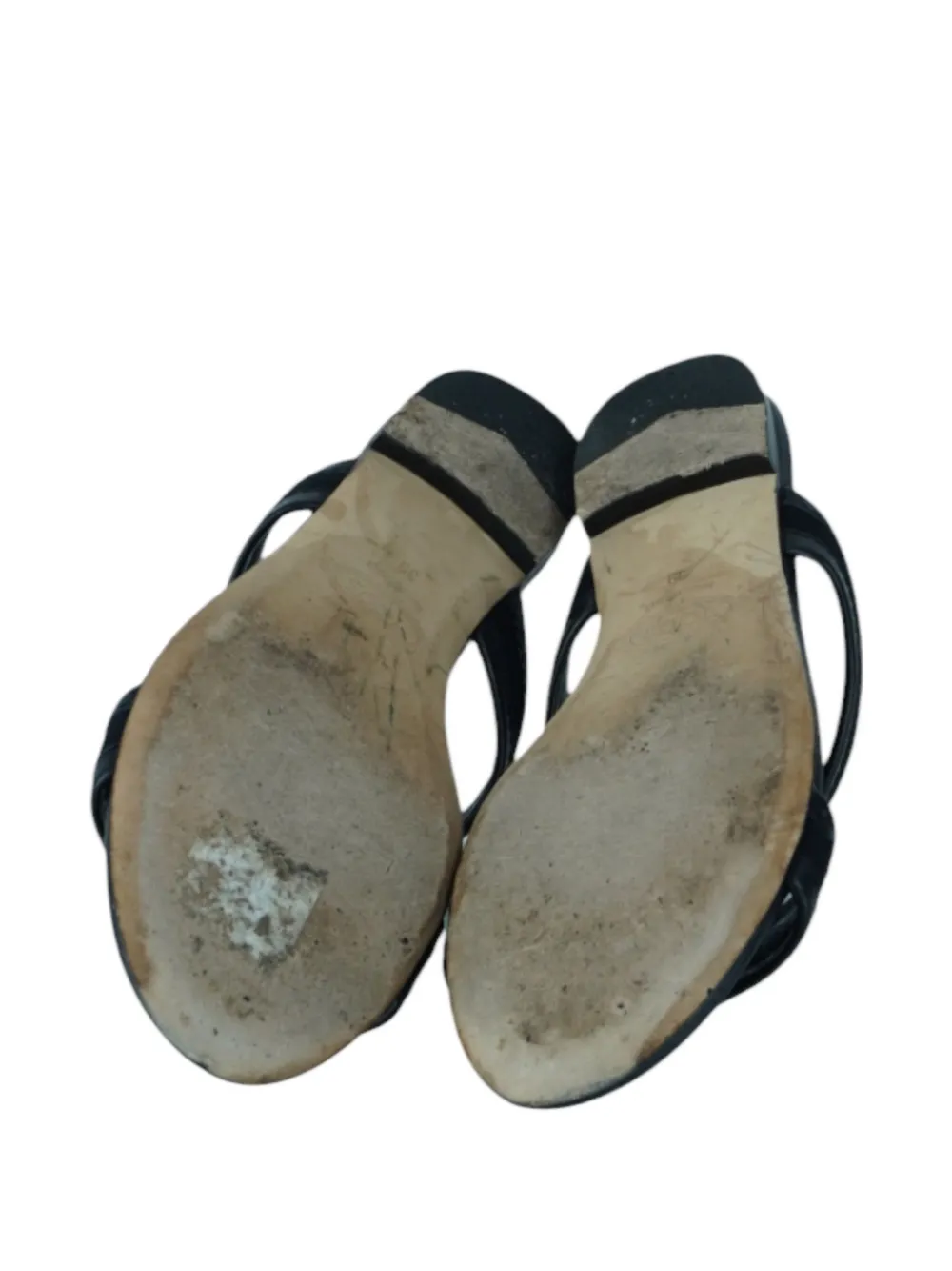 Pre-owned Tod's Cuoio Legg Sandals In Black