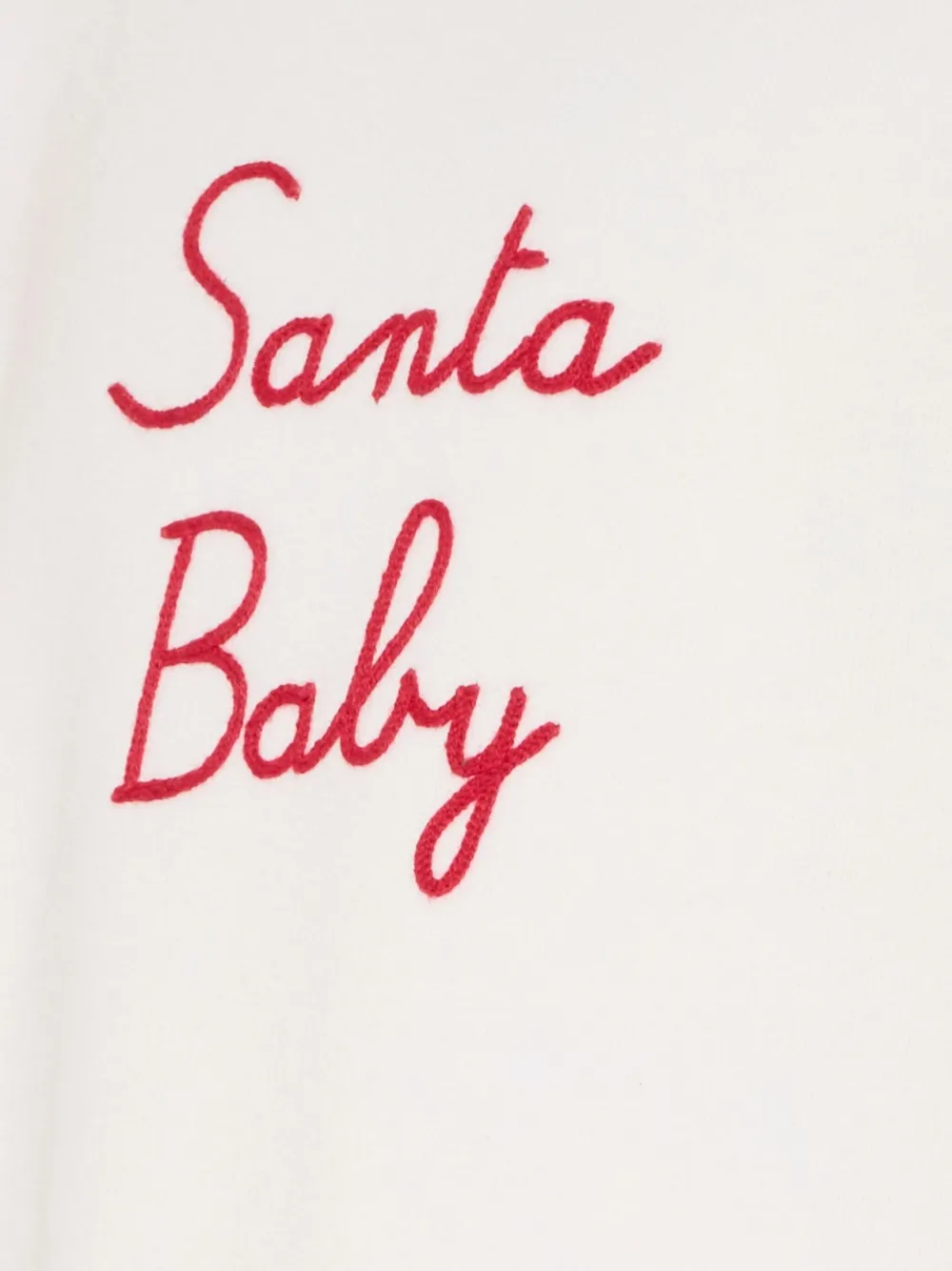 Mc2 Saint Barth Santa Baby Embroidered Sweatshirt In White
