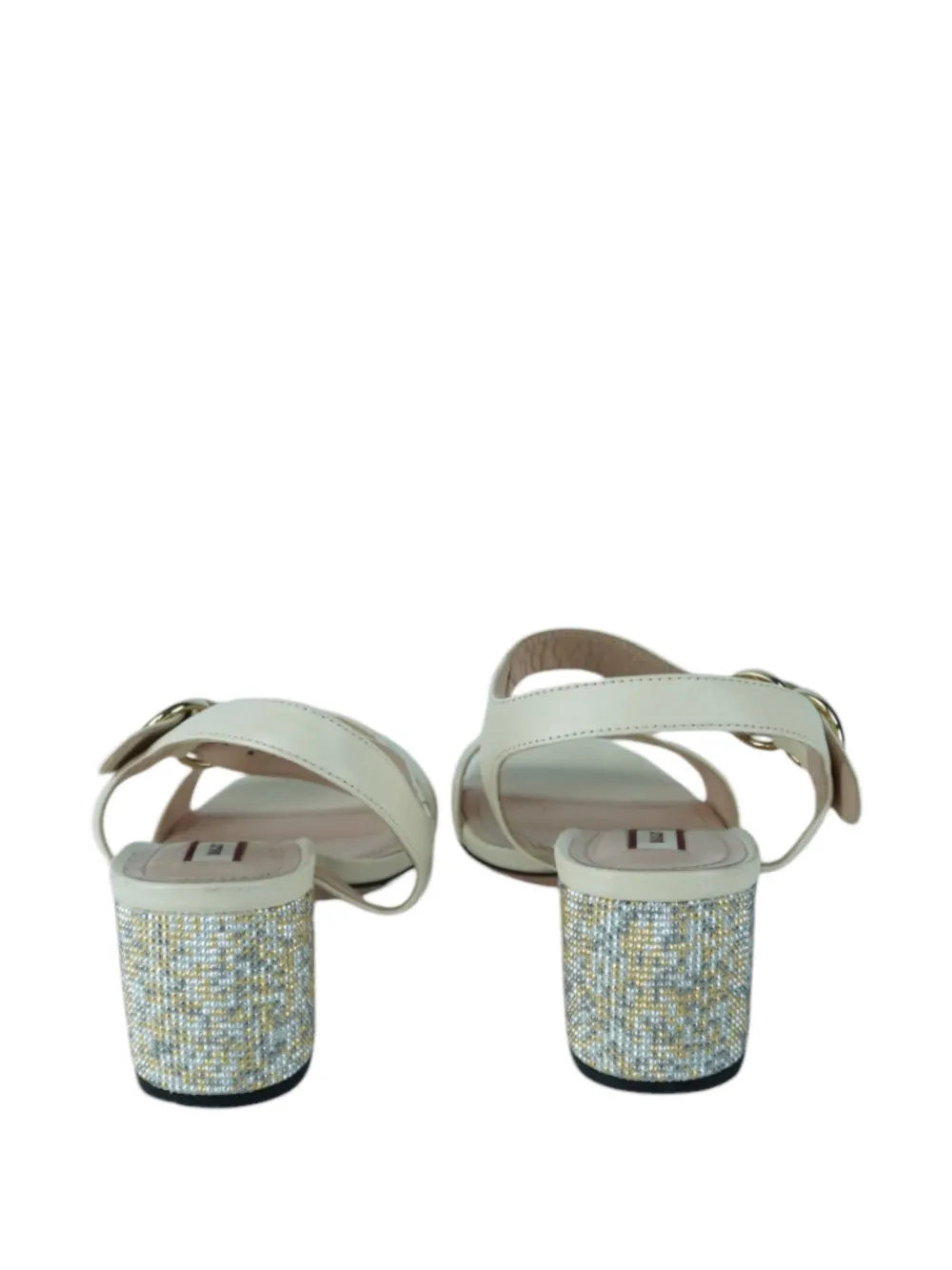 Bally 65 mm leren sandalen met hak - Beige