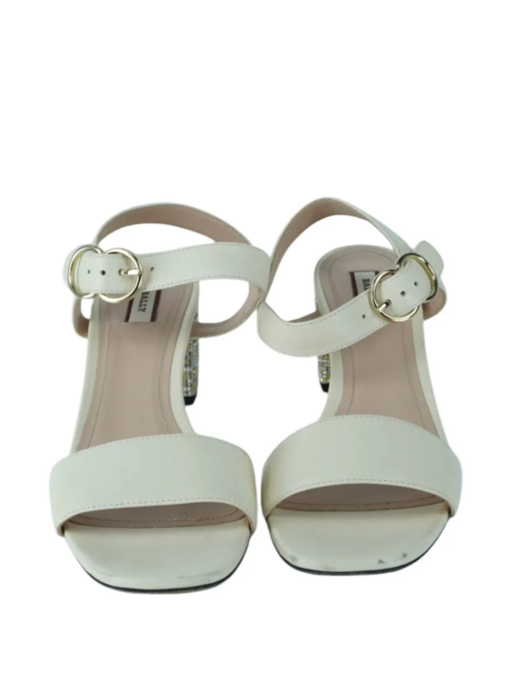 Pre-owned Bally 65mm Leather Heeled Sandals In Neutral