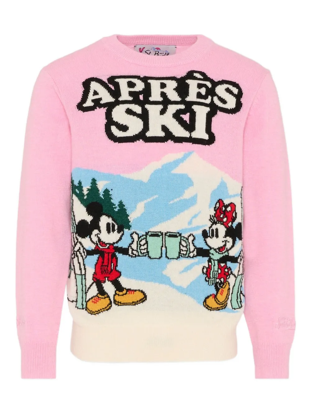 Mc2 Saint Barth Disney Après Ski Graphic Sweater In Pink