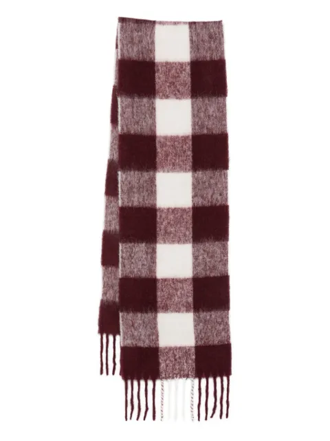 WRSTBHVR Rania check-pattern fringed scarf