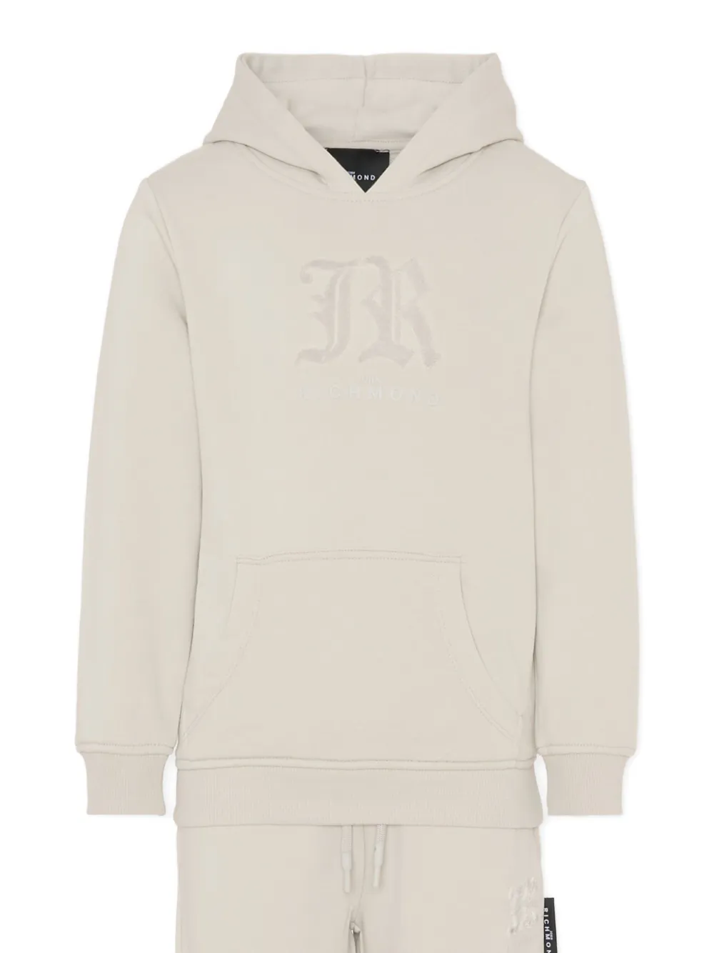 John Richmond Junior Trainingspak met capuchon en logo-applicatie Beige