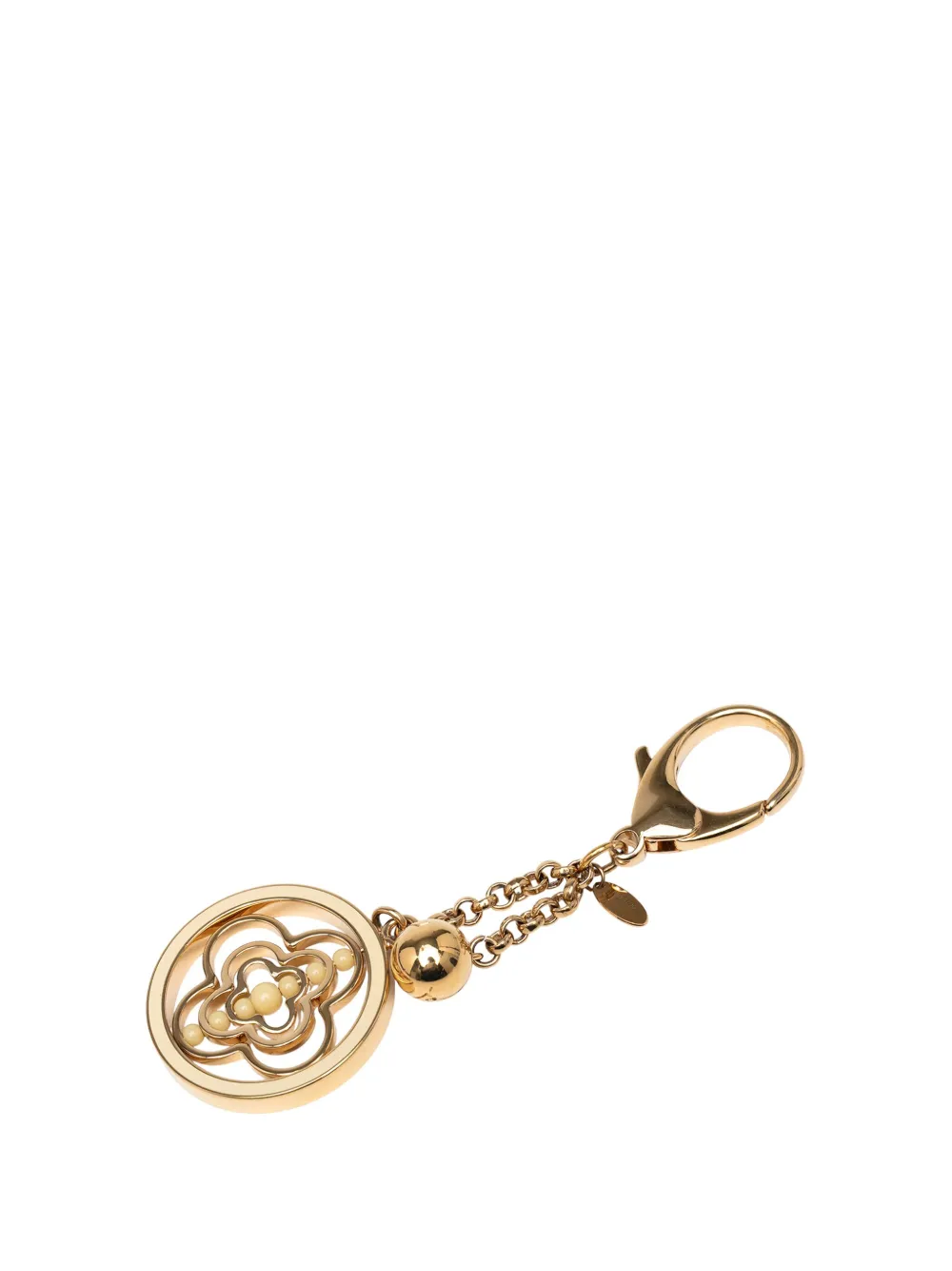 Louis Vuitton Pre-Owned 2014 Whirly Flower バッグチャーム キーチェーン - ゴールドトーン Louis Vuitton Pre-Owned 2014 Whirly Flower バッグチャーム キーチェーン - ゴールドトーン