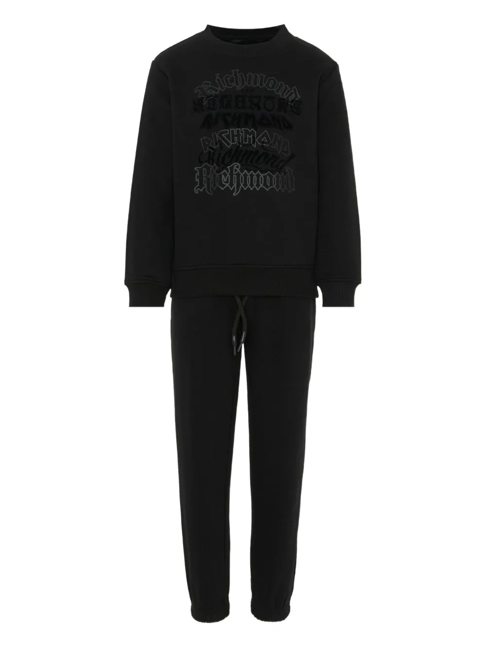 John Richmond Junior logo-print tracksuit set - Nero