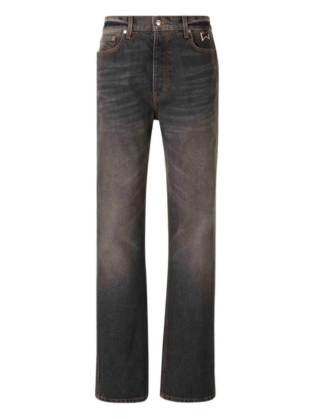 RHUDE belt-loop button-fastening jeans | Black | Image 1