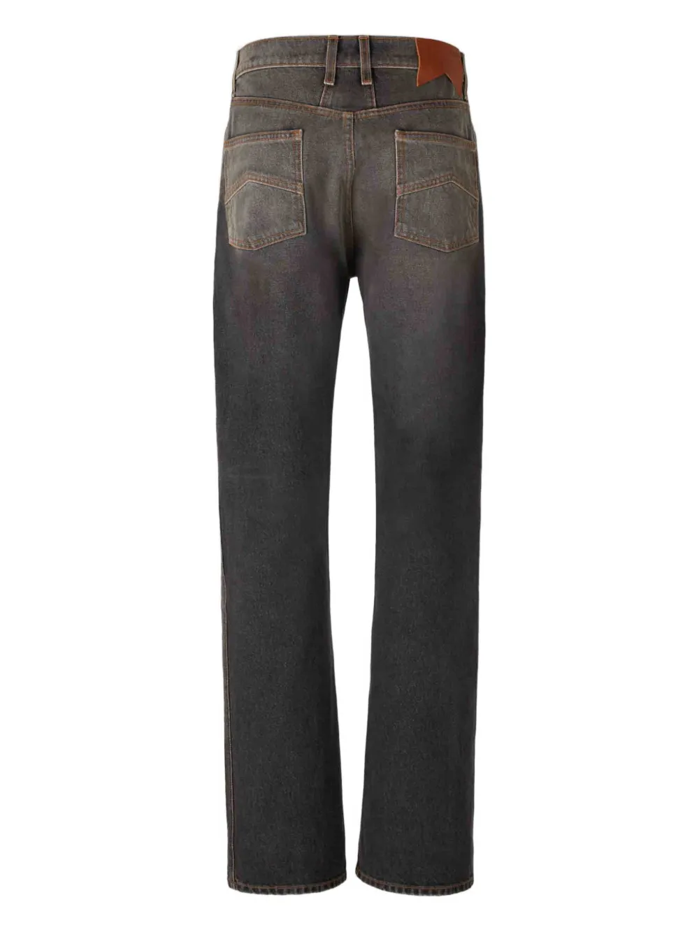 RHUDE Jeans met knoopsluiting en riemlus Zwart