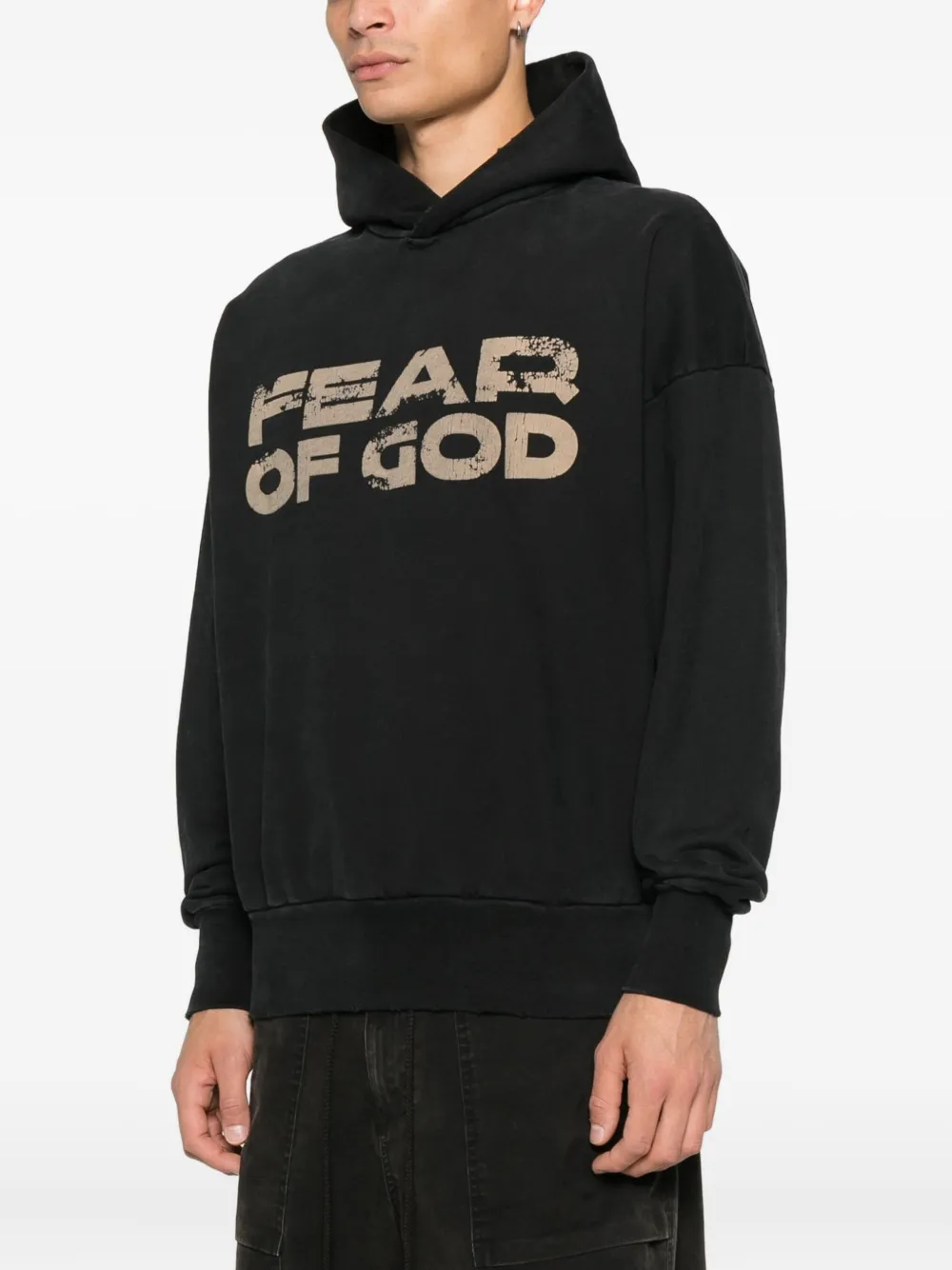 Fear Of God Hoodie met logo Zwart