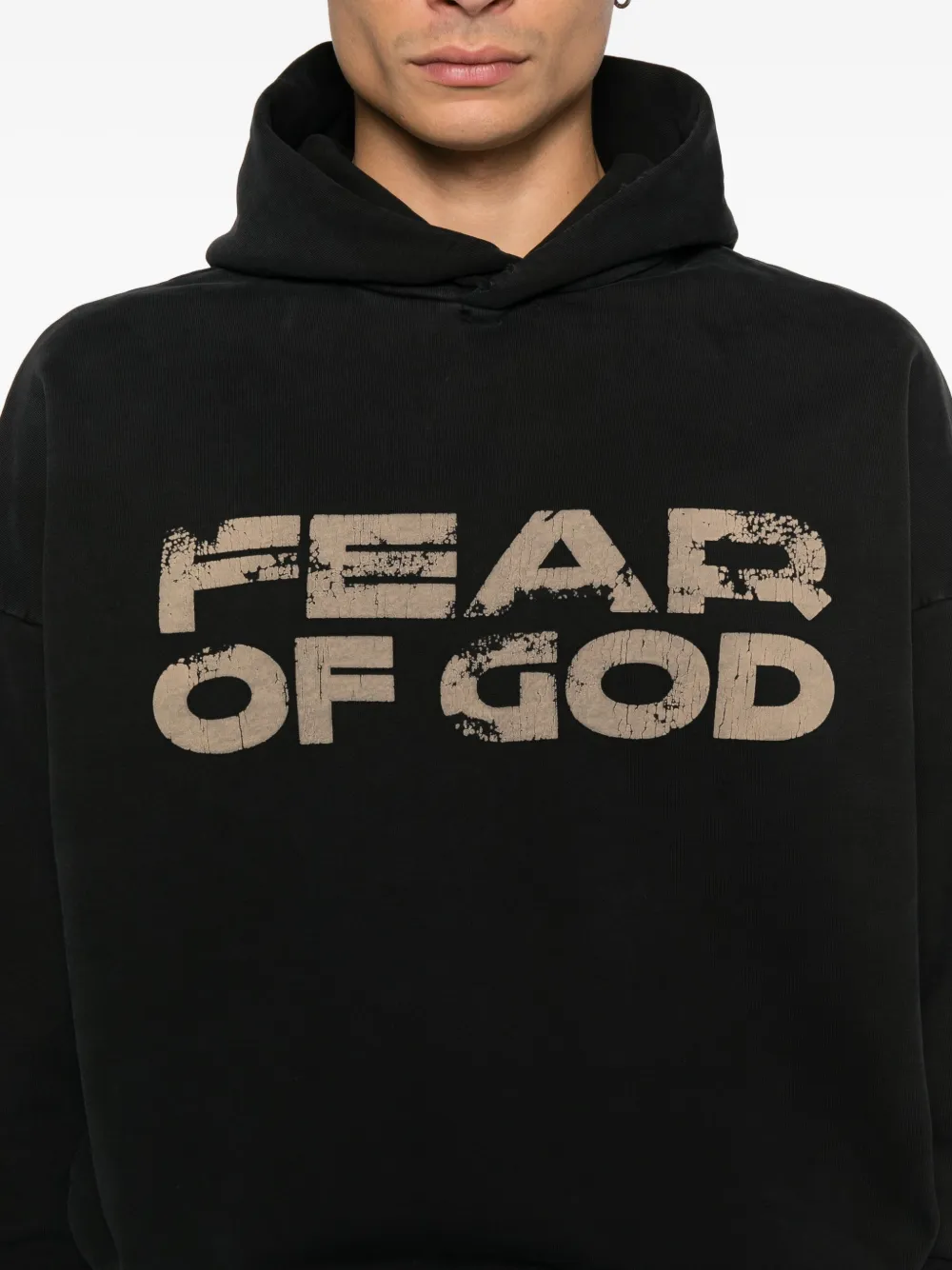 Fear Of God Hoodie met logo Zwart