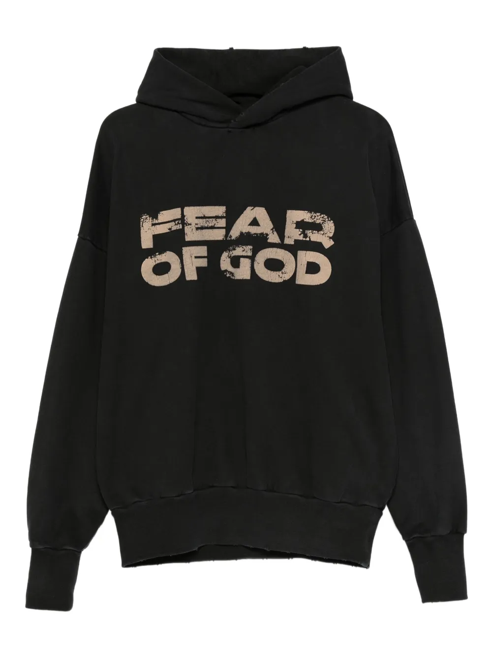 Fear Of God logo hoodie | Black | Image 1