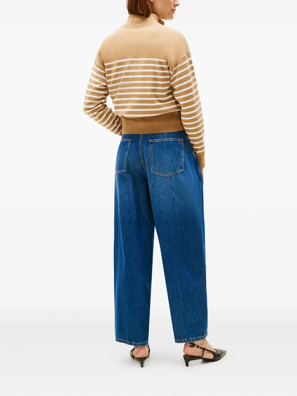 Tommy Hilfiger Striped Buttoned Sweater In Multi