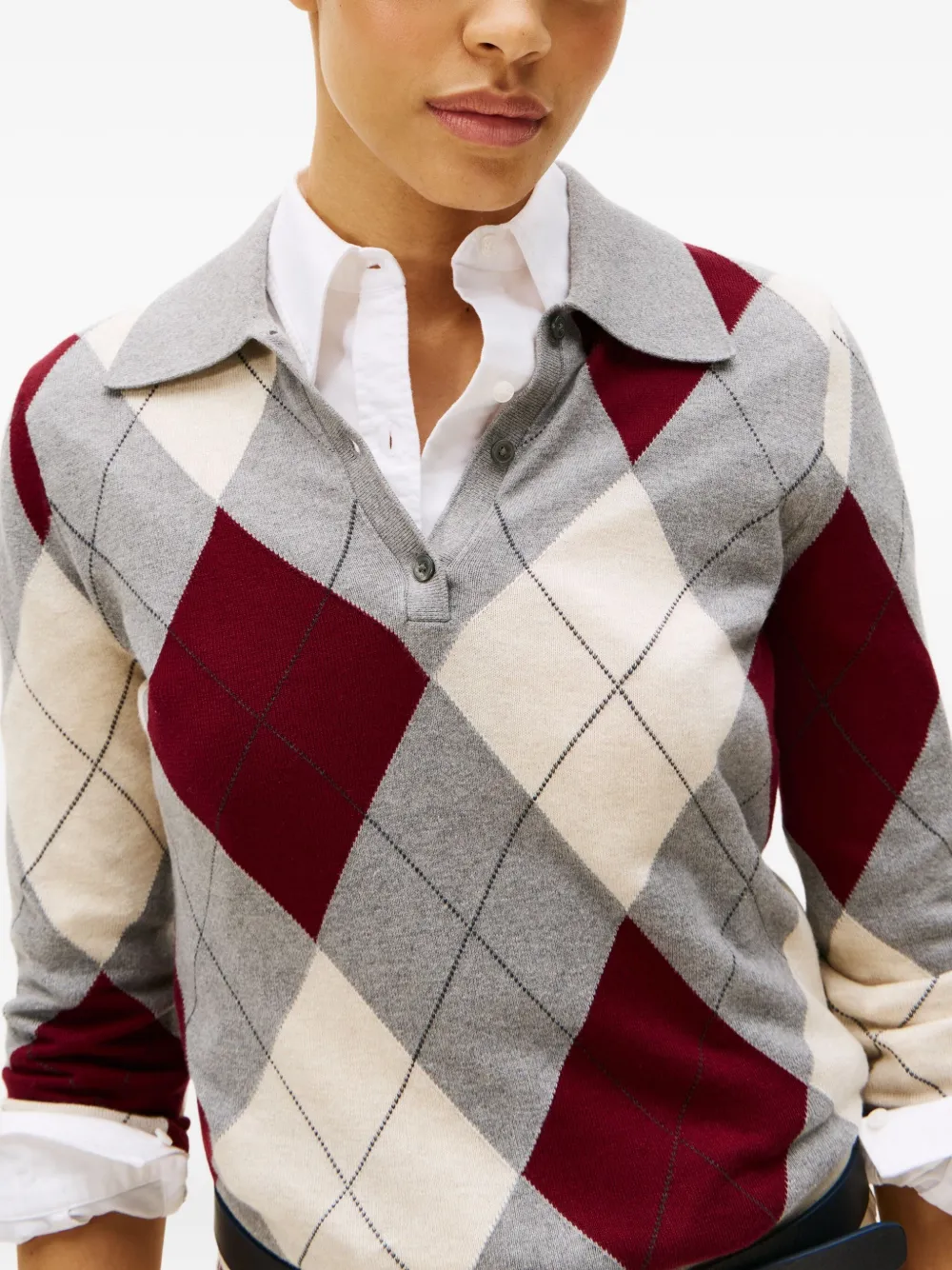 Tommy Hilfiger Trui met polokraag Grijs