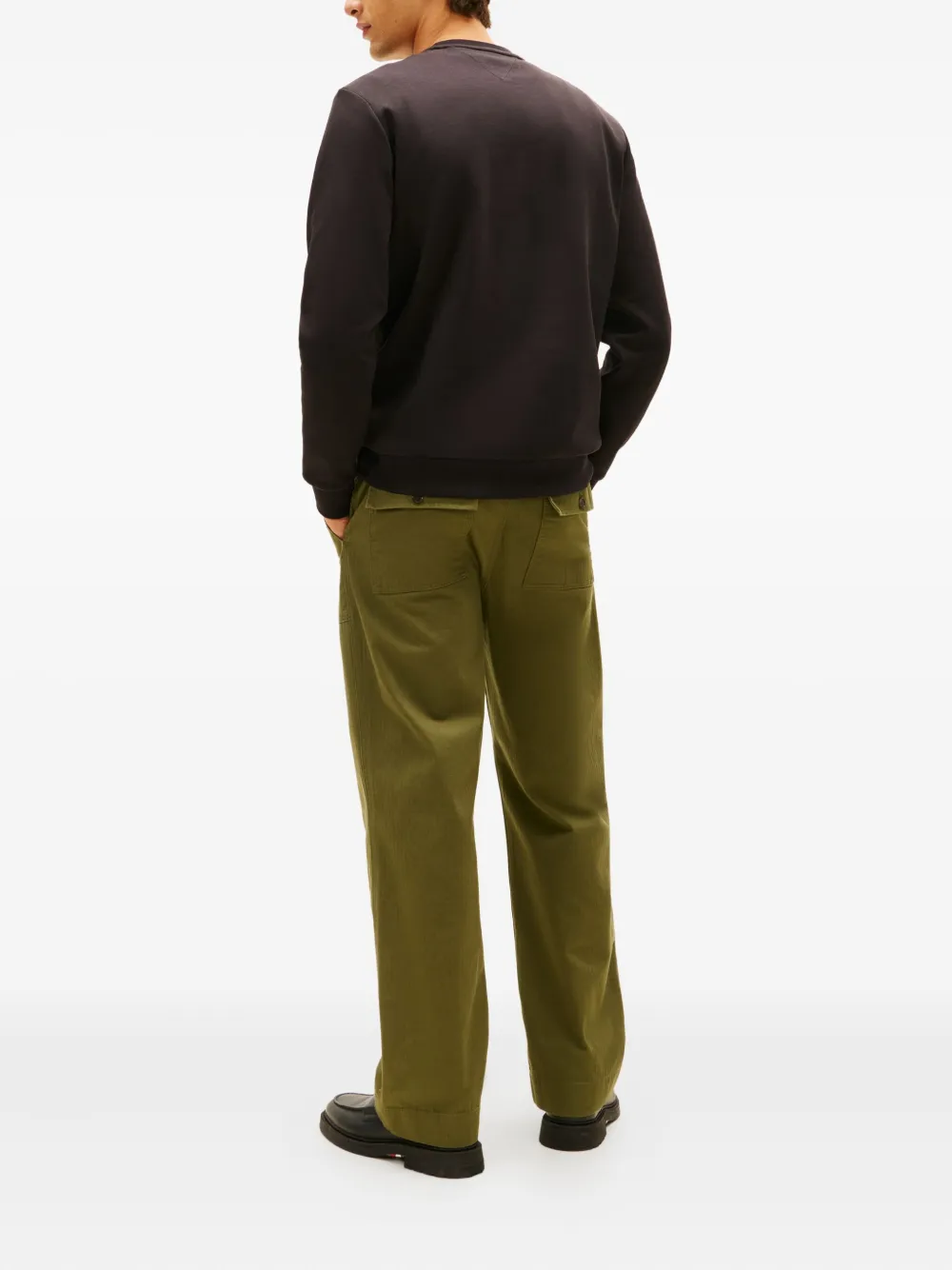 Tommy Hilfiger Logo-patch Sweater In Black