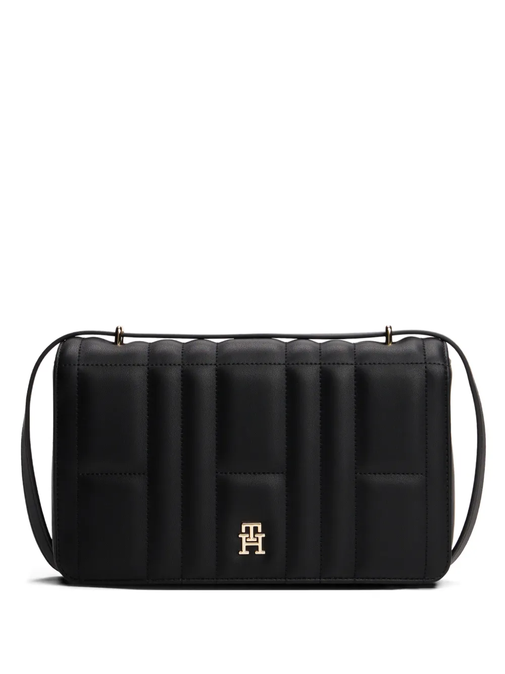 Tommy Hilfiger quilted logo shoulder bag - Nero