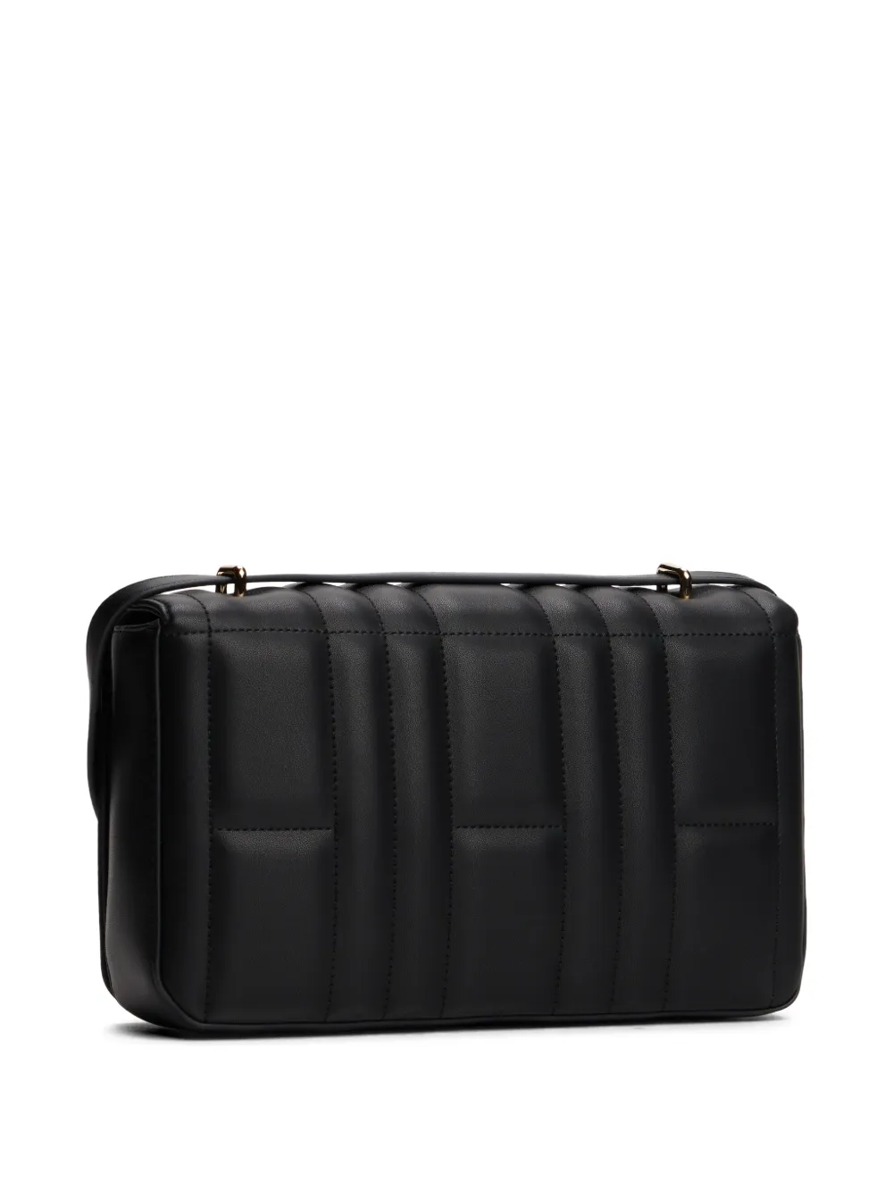 Tommy Hilfiger quilted logo shoulder bag - Zwart