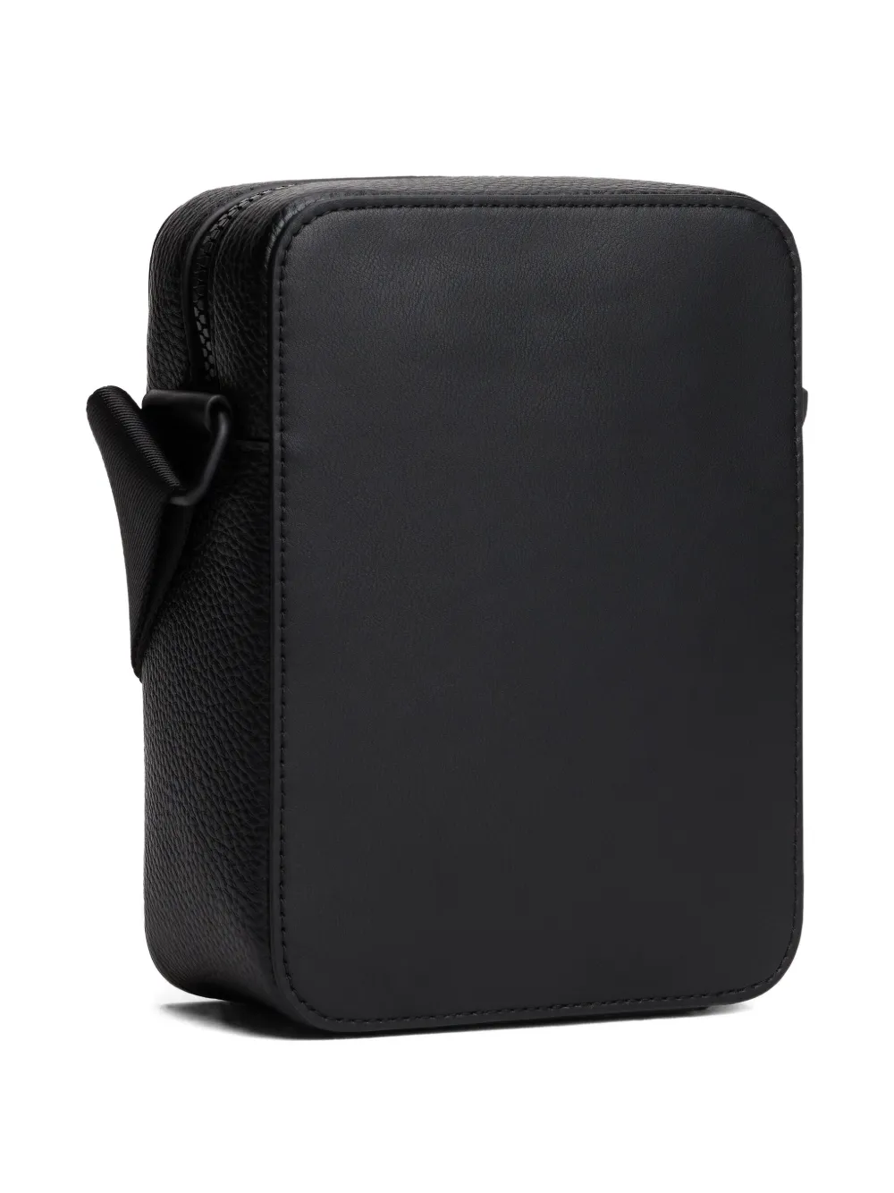 Tommy Hilfiger Zipped Perforated Messenger Bag In Black