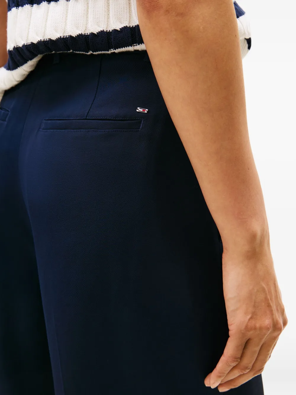 Tommy Hilfiger Pleated Trousers In Blue