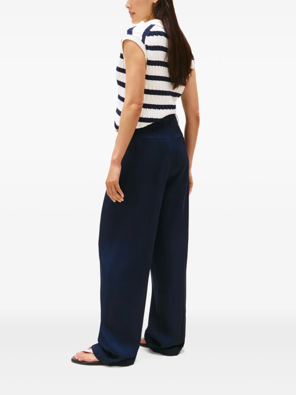 Tommy Hilfiger Pleated Trousers In Blue
