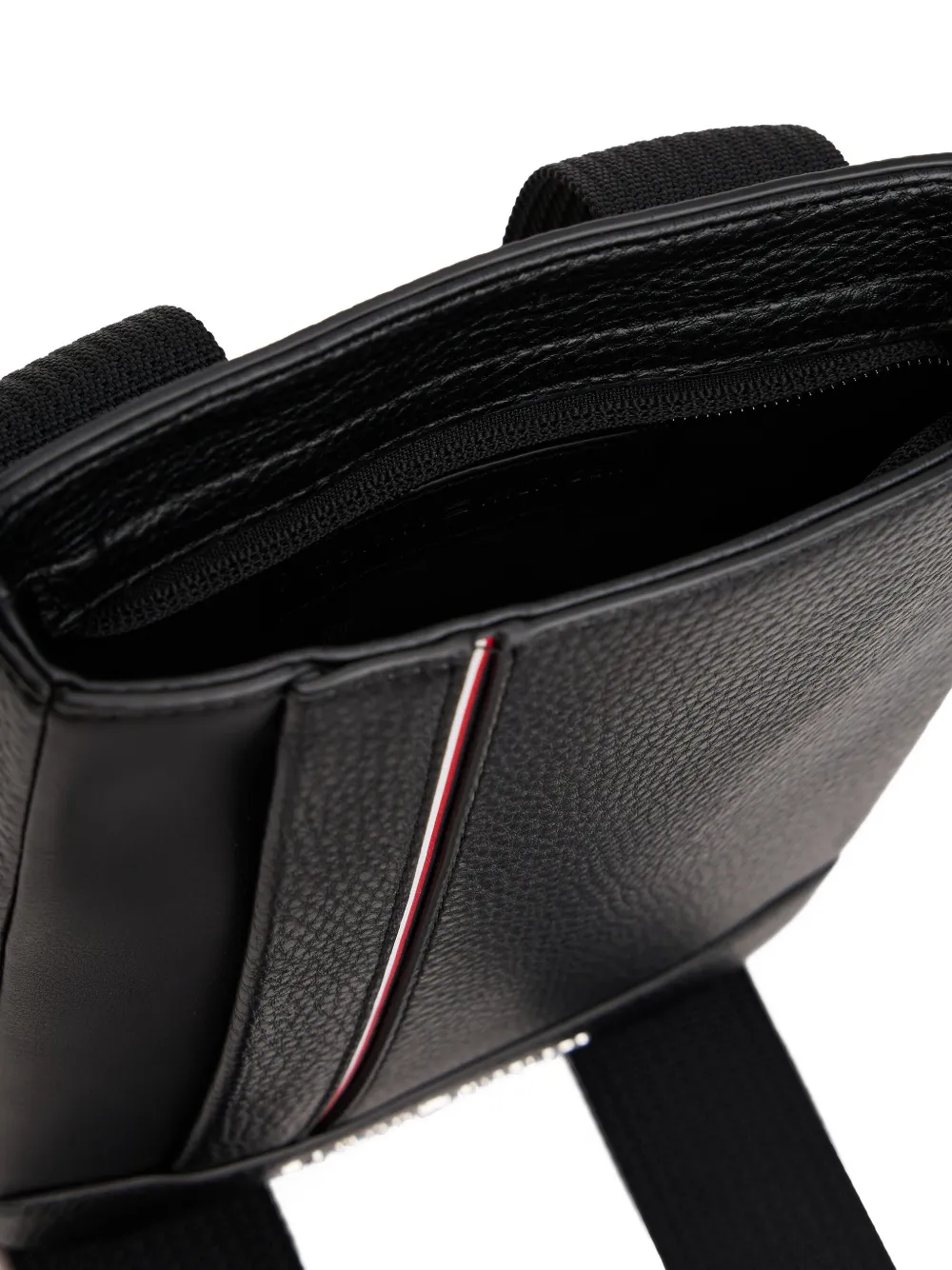 Tommy Hilfiger Stripe-detail Messenger Bag In Black