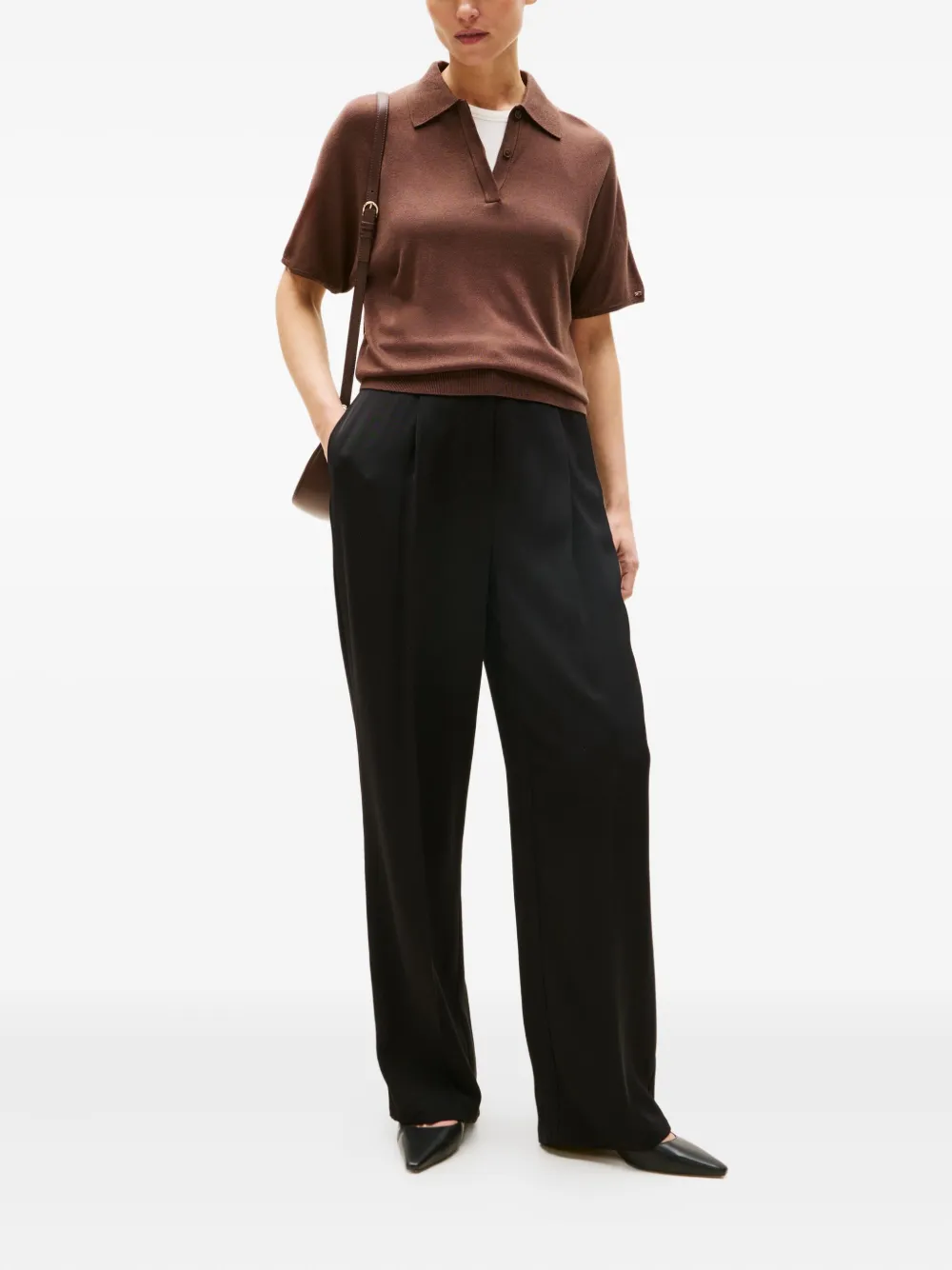 Tommy Hilfiger pleated pants - Zwart