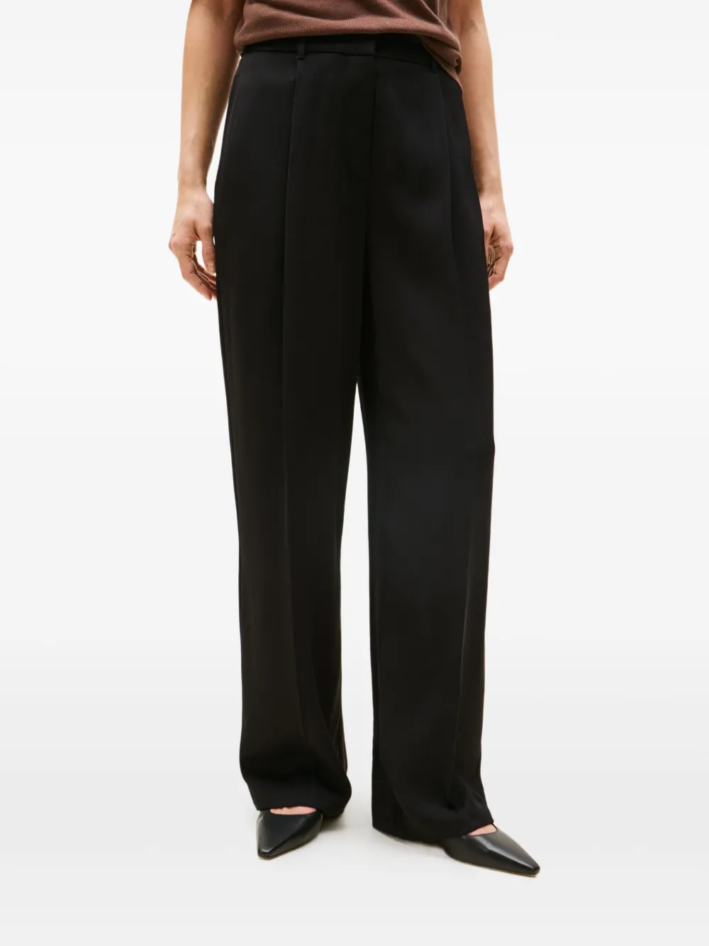 Tommy Hilfiger Pleated Pants In Black