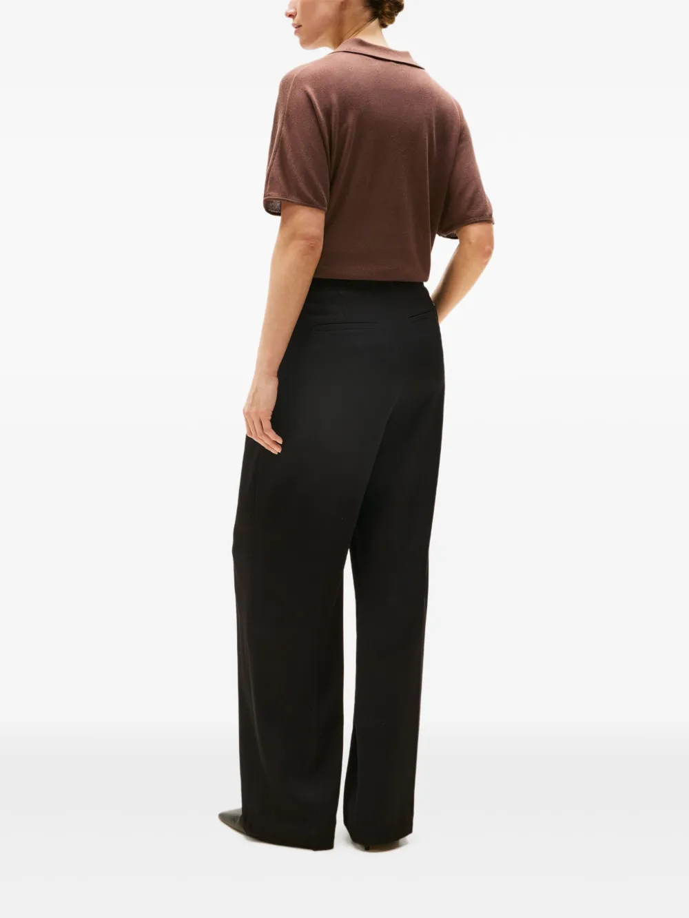 Tommy Hilfiger Pleated Pants In Black