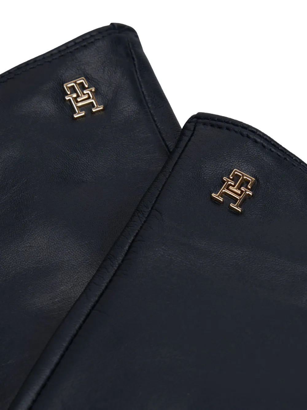 Tommy Hilfiger Leren handschoenen Blauw