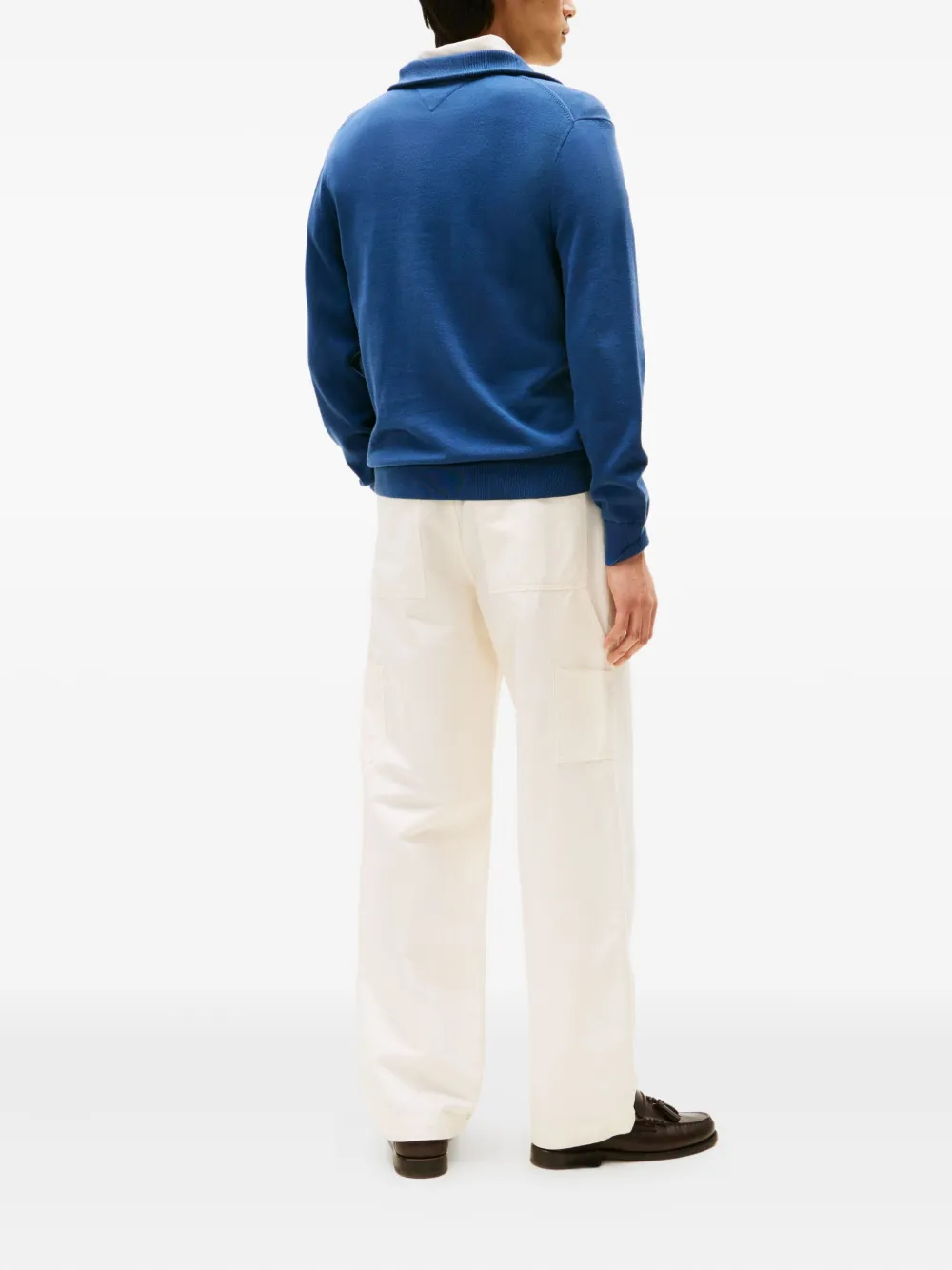 Tommy Hilfiger Zip-up High-neck Jumper In Blue