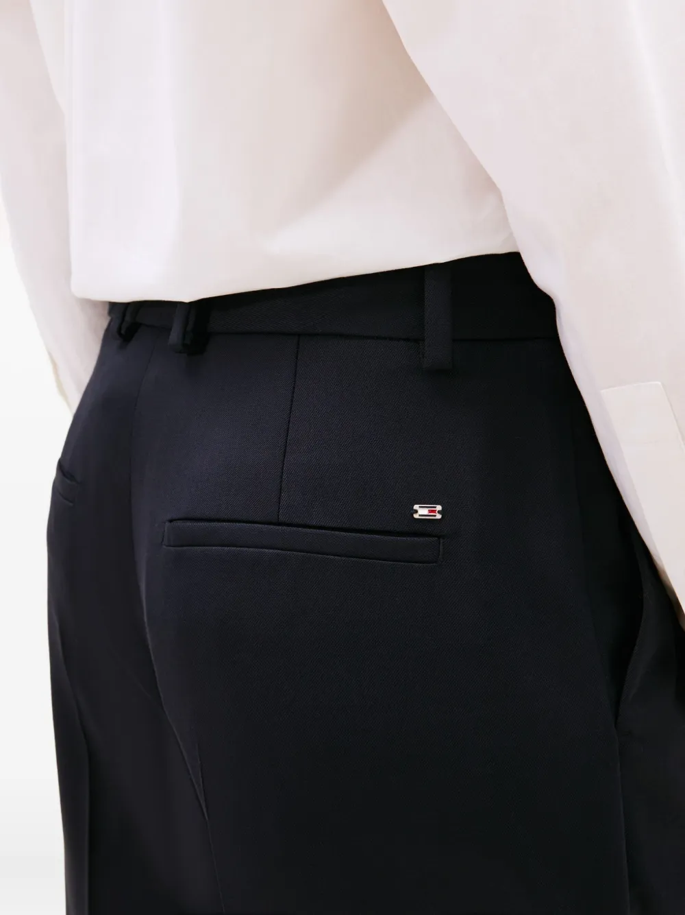 Tommy Hilfiger Pleated Trousers In Blue