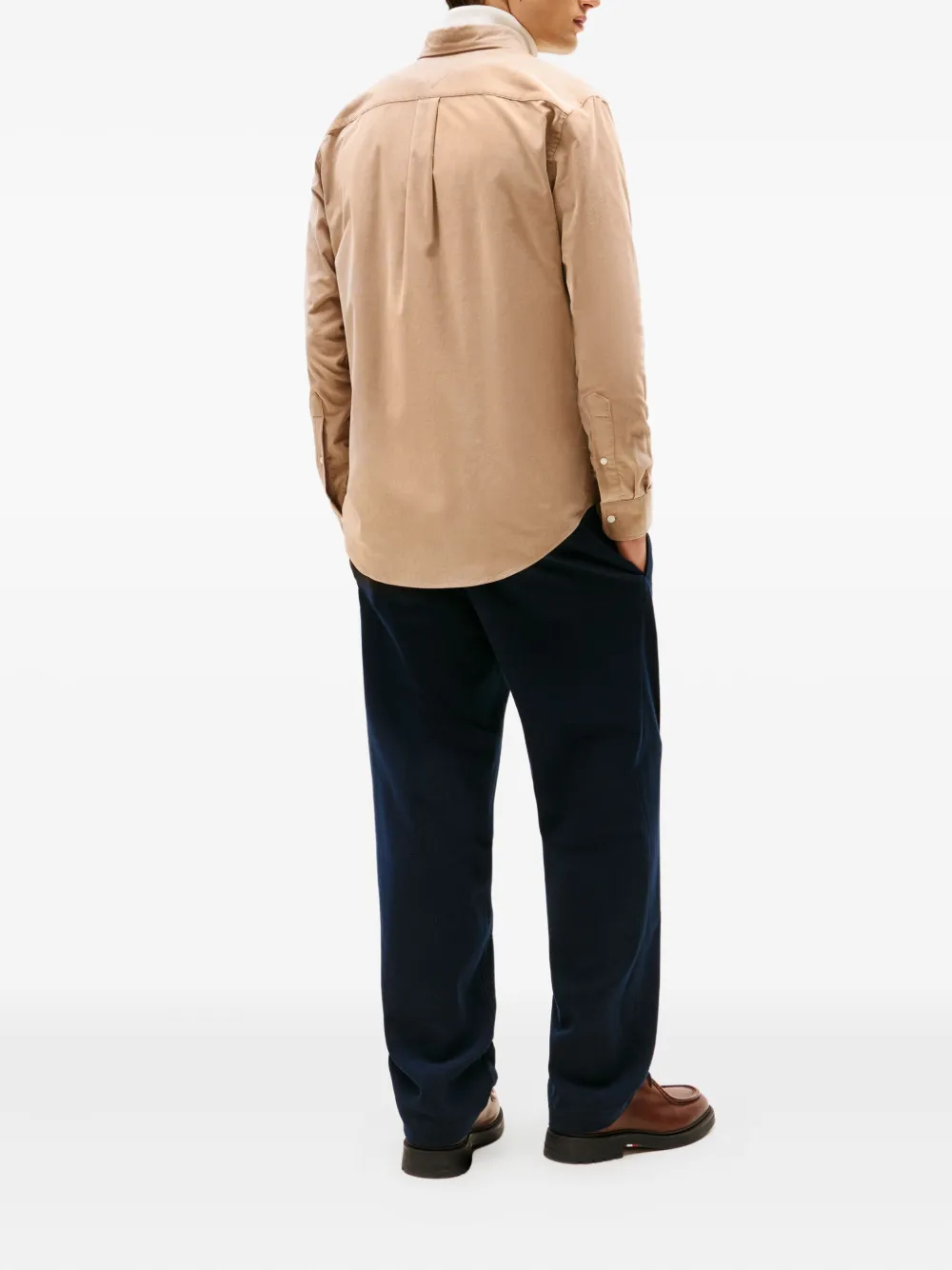 Tommy Hilfiger Long-sleeved Corduroy Shirt In Neutral