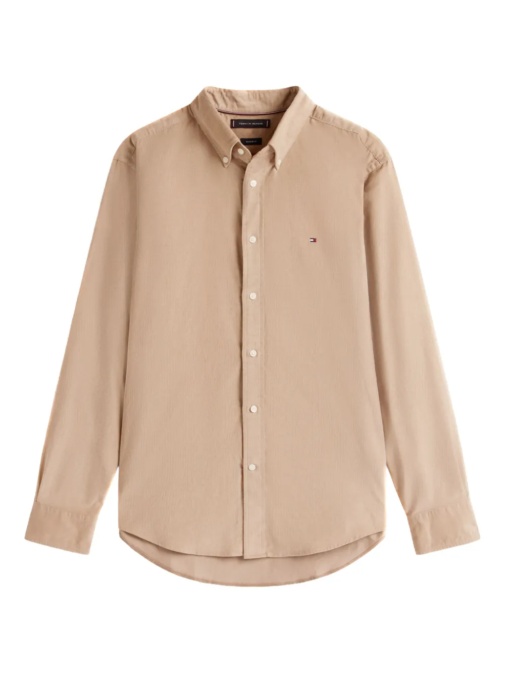 Tommy Hilfiger Long-sleeved Corduroy Shirt In Neutral