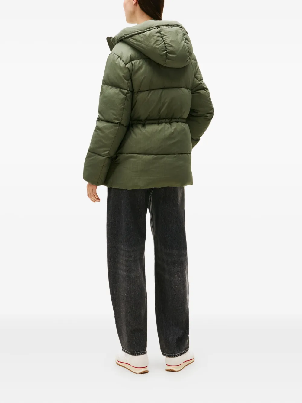 Tommy Jeans Hooded Puffer Jacket In Green