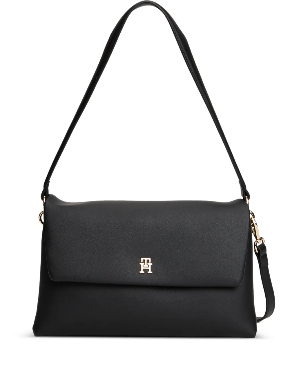 Tommy Hilfiger Borsa a spalla con placca logo - Nero
