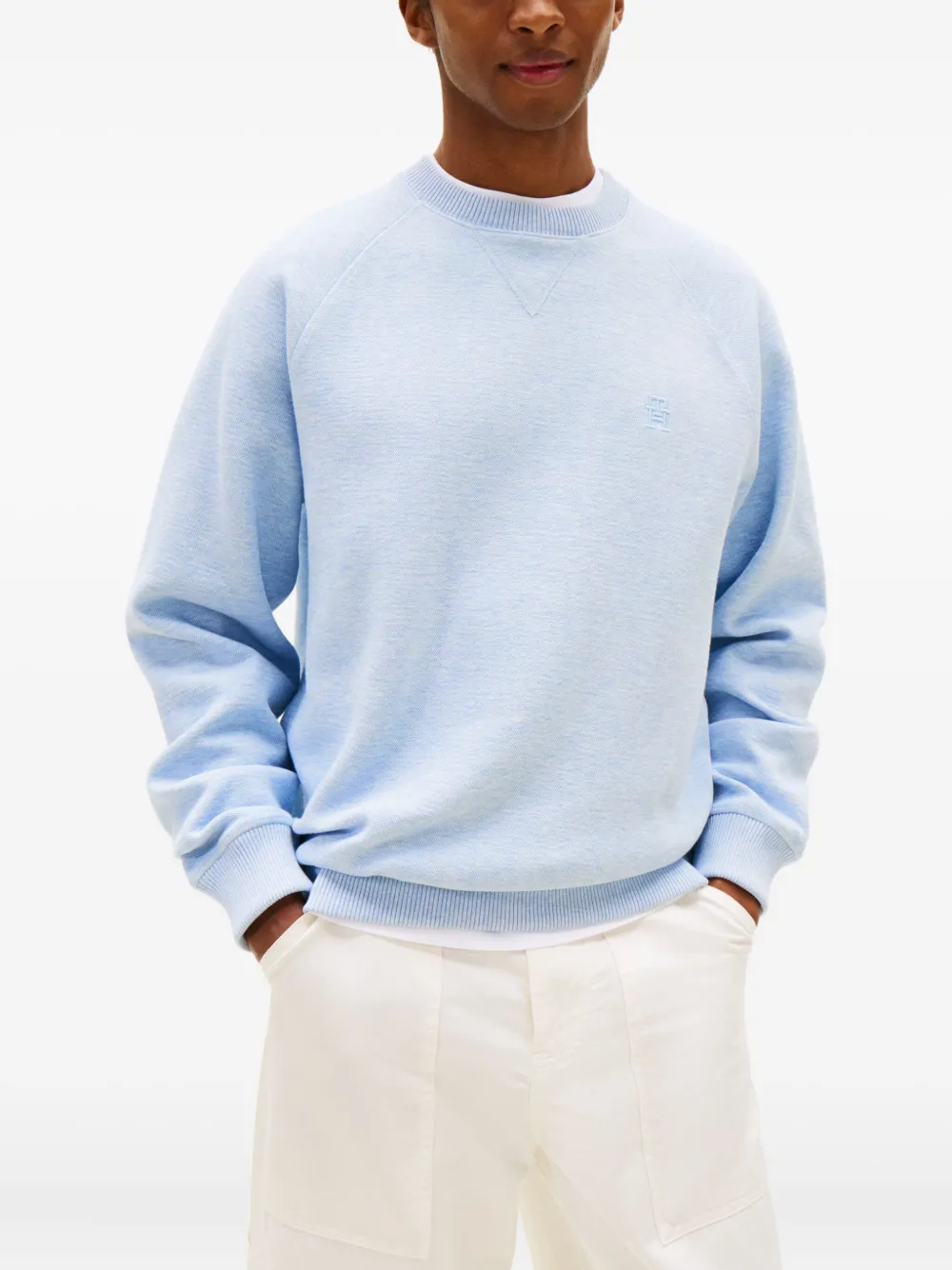 Tommy Hilfiger Embroidered Crew-neck Sweater In Animal Print