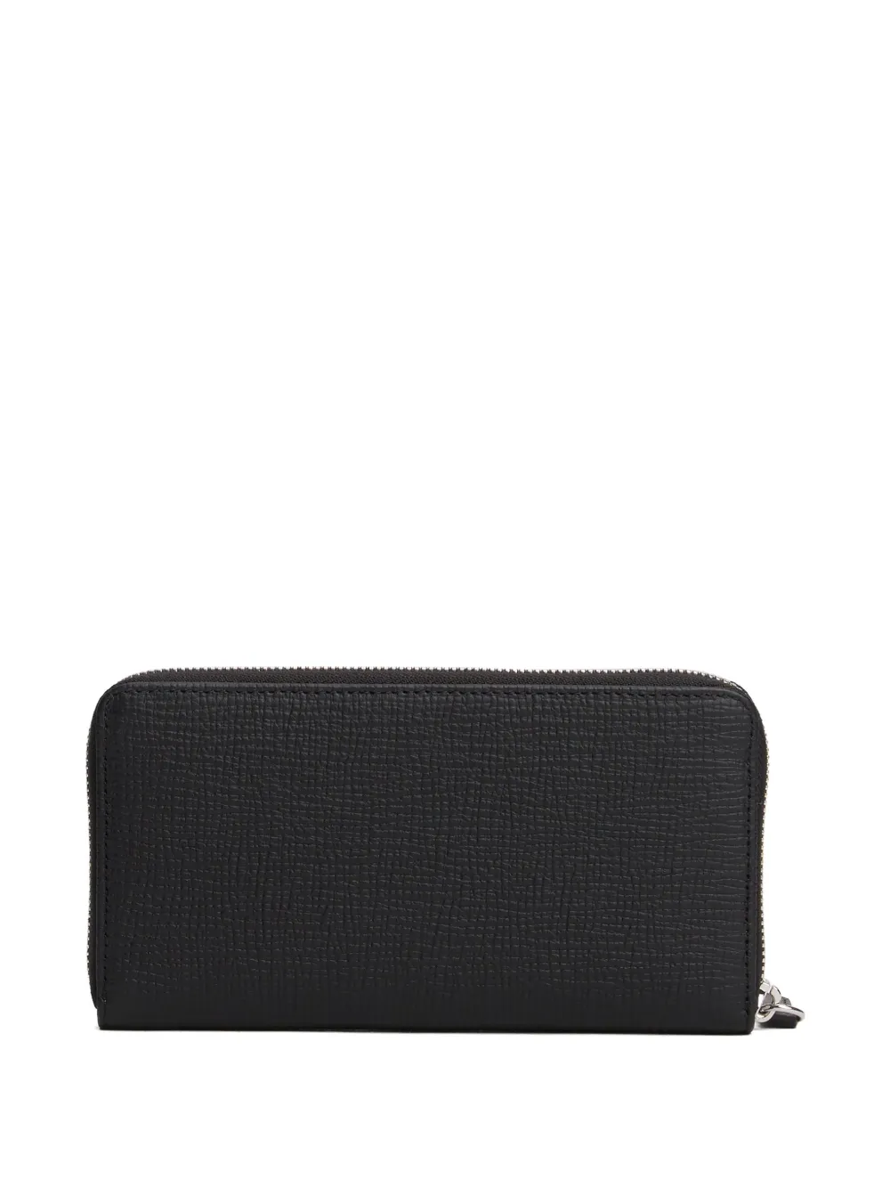 Tommy Hilfiger Zipped Leather Wallet In Black