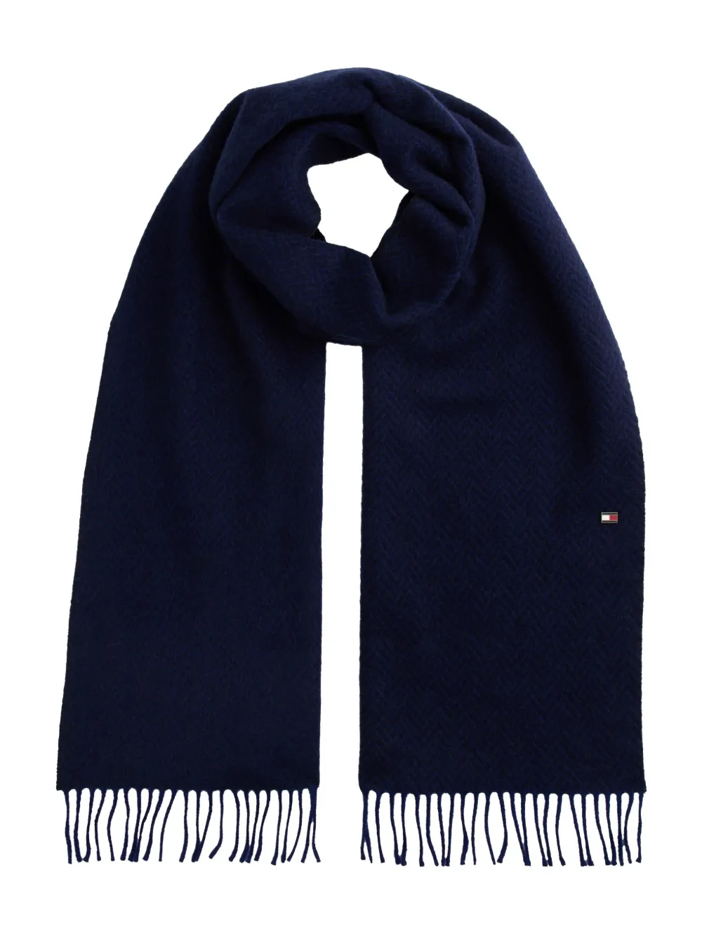 Tommy Hilfiger herringbone-fringed scarf | azul | Image 1