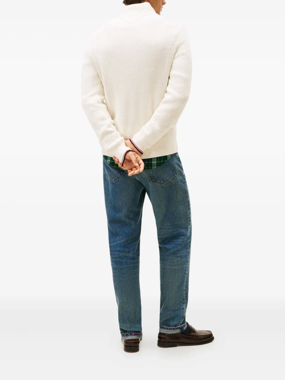 Tommy Hilfiger Geribbeld vest met rits Wit