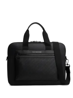 Burberry Pasta Xadrez De Couro | Preto | FARFETCH BR