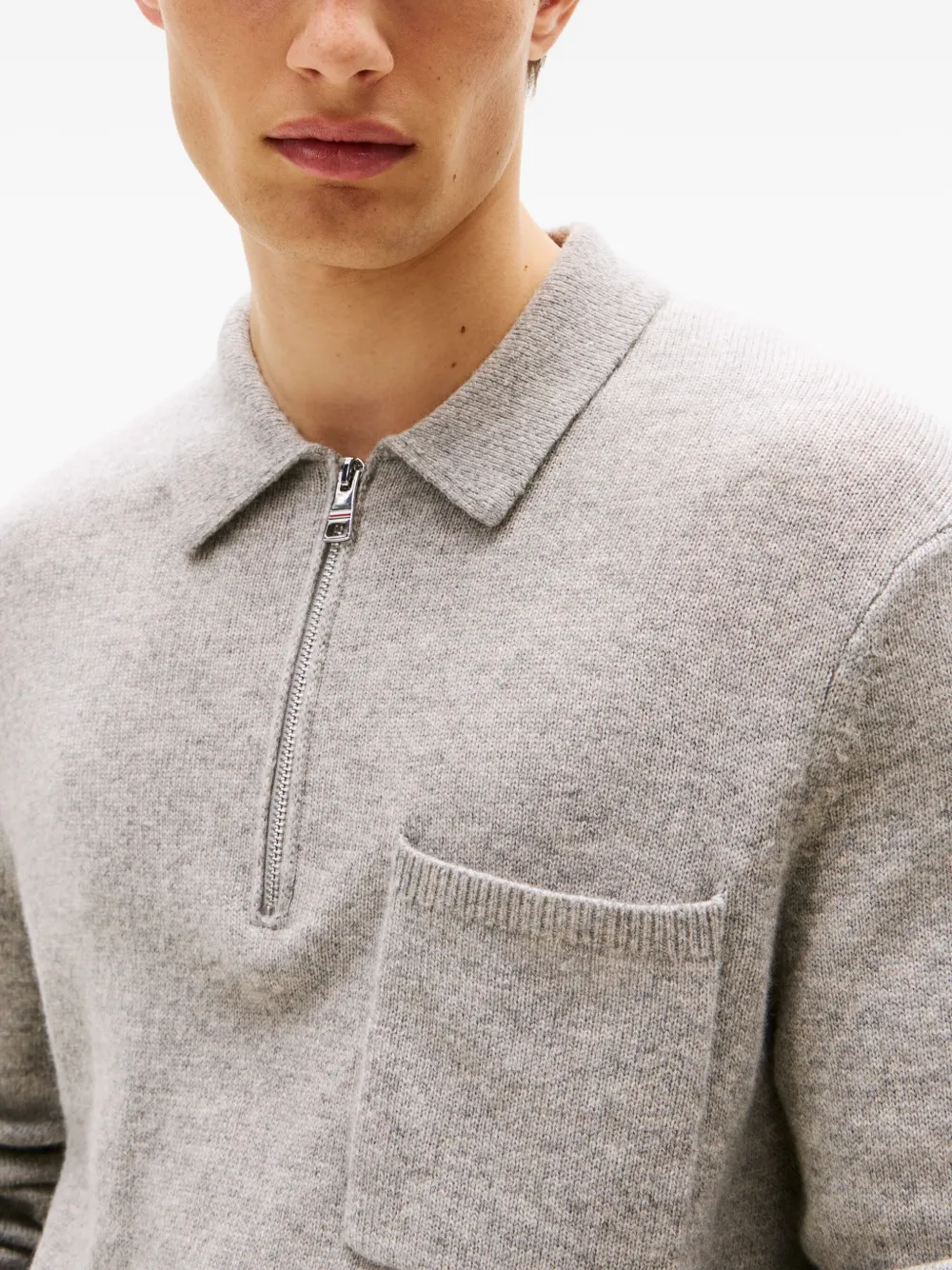 Tommy Hilfiger Poloshirt met borstzak Grijs