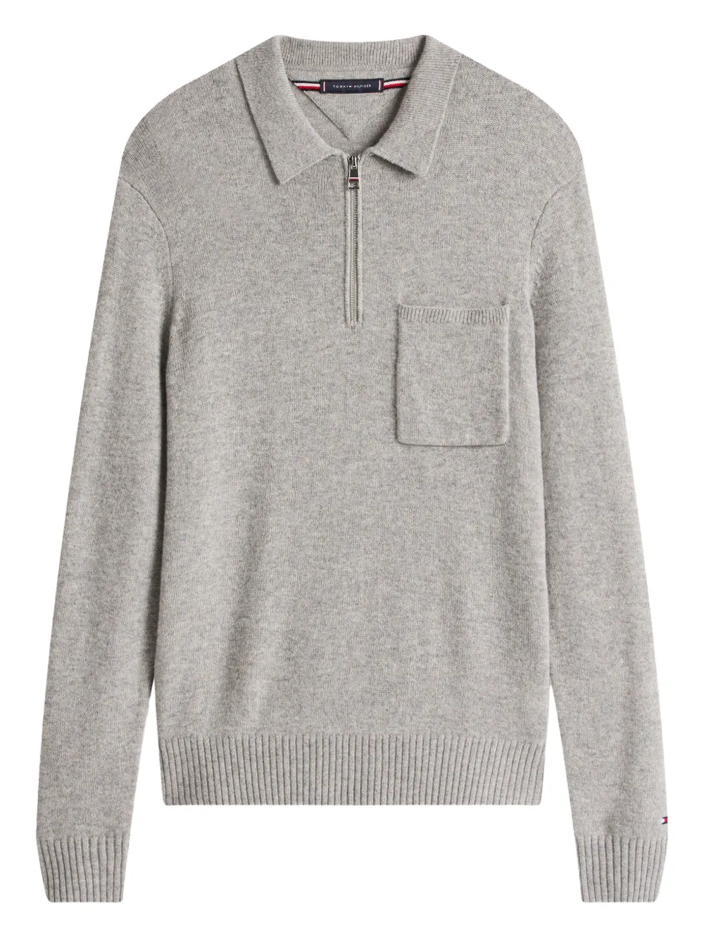 Tommy Hilfiger チェストポケット ポロシャツ - グレー Tommy Hilfiger チェストポケット ポロシャツ - グレー