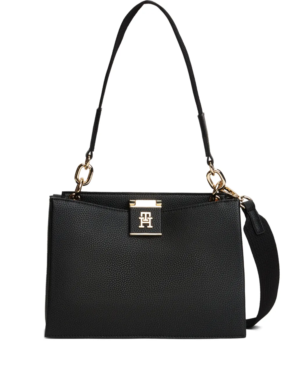 Tommy Hilfiger chain-logo shoulder bag - Nero