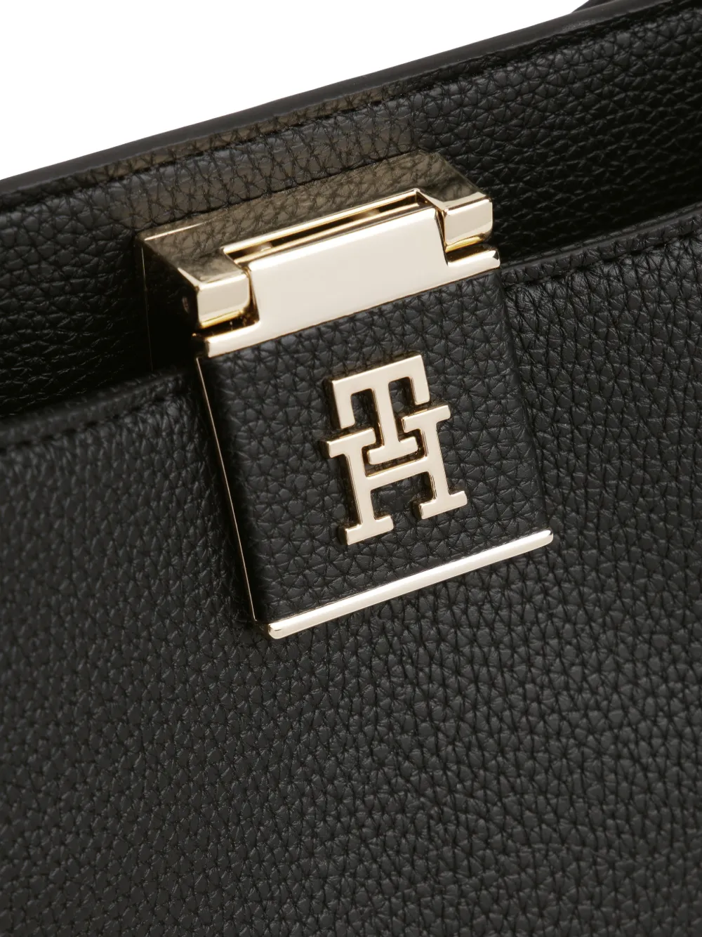 Tommy Hilfiger Schoudertas met ketting en logo Zwart