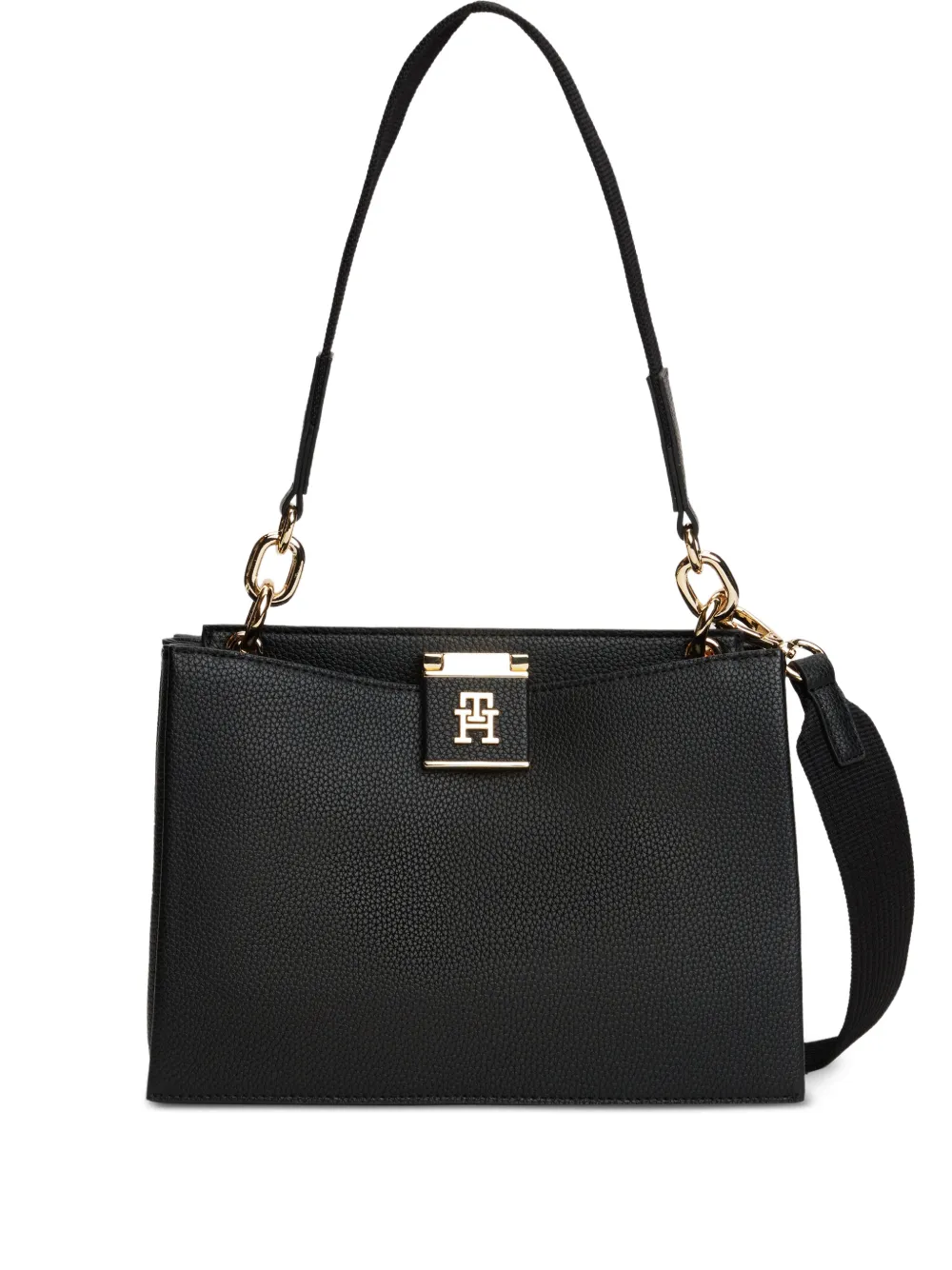 Tommy Hilfiger chain-logo shoulder bag - Nero