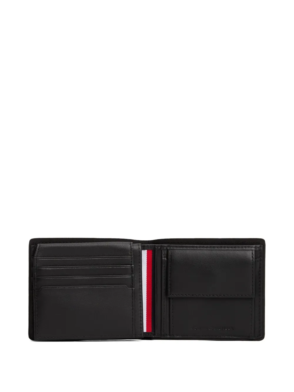 Tommy Hilfiger Corporate leren portemonnee Zwart