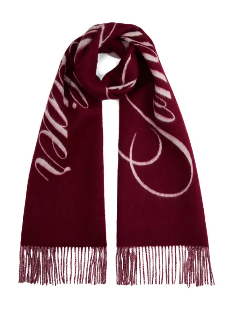 Tommy Hilfiger fringed statement-script scarf