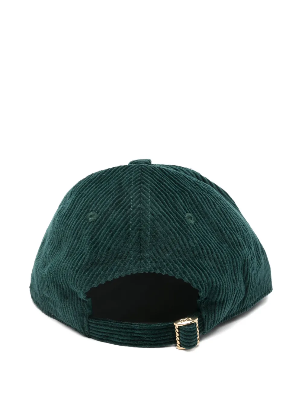Drôle De Monsieur Embroidered Corduroy Cap In Green