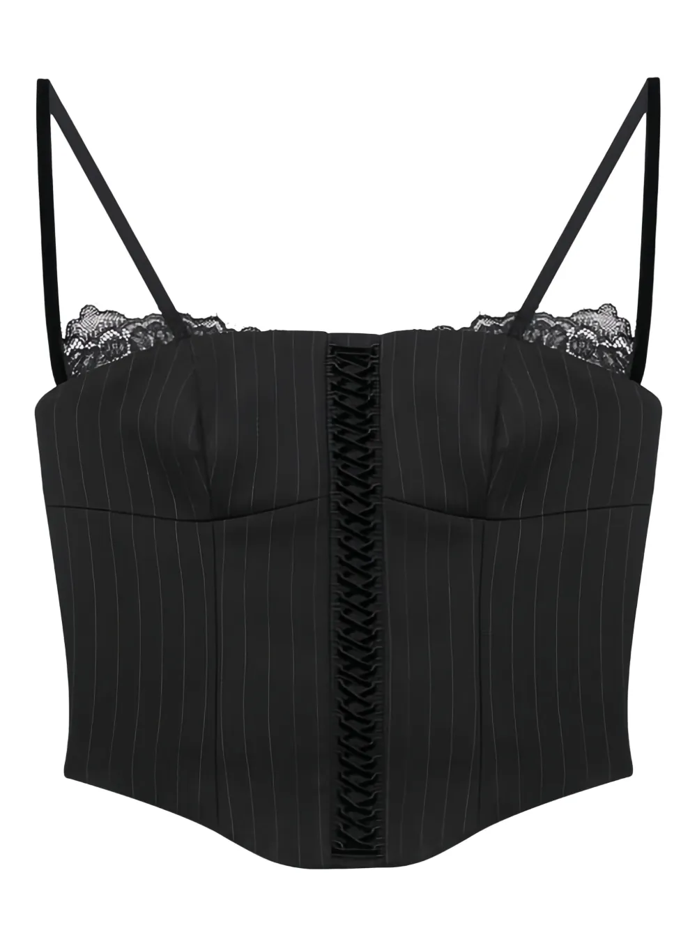 MISBHV Office ストライプ コルセットトップ - グレー MISBHV Office ストライプ コルセットトップ - グレー